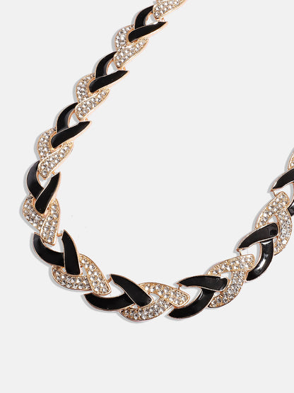 Gold-Plated Stone-Studded Necklace
