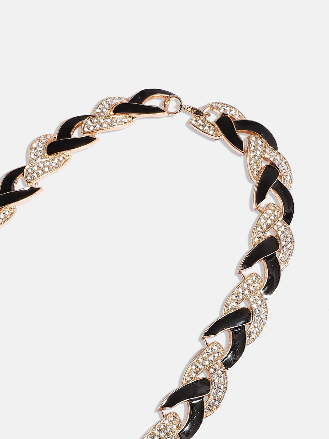 Gold-Plated Stone-Studded Necklace