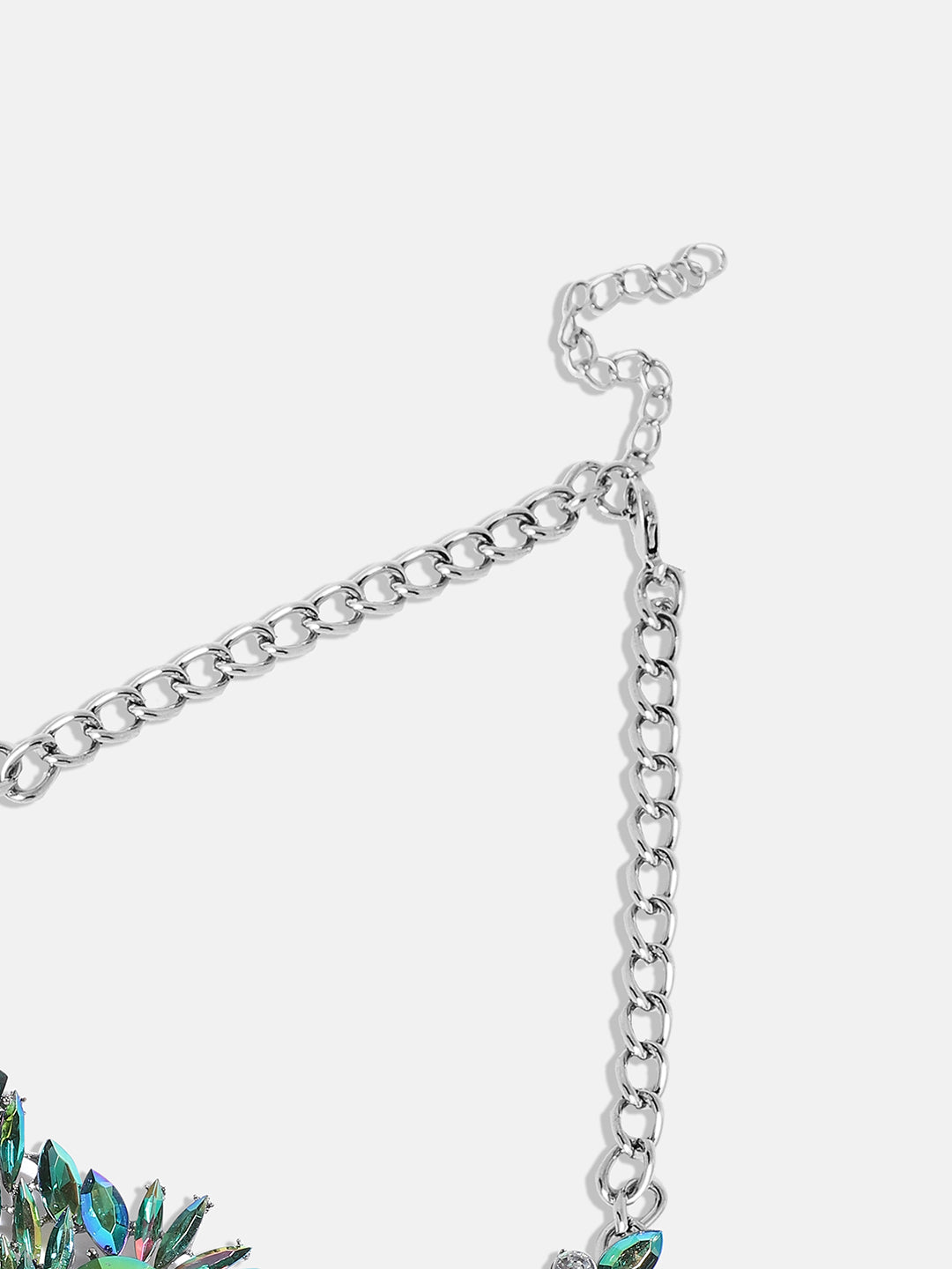 Silver Plated Crystal Studded Choker Necklace