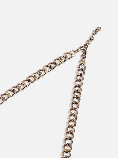 Gold Plated Crystal Studded Beaded Necklace