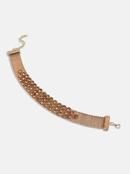 Crystal Gold-Plated Choker Necklace