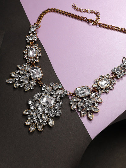 Gold Plated Stone Studded Choker Necklace
