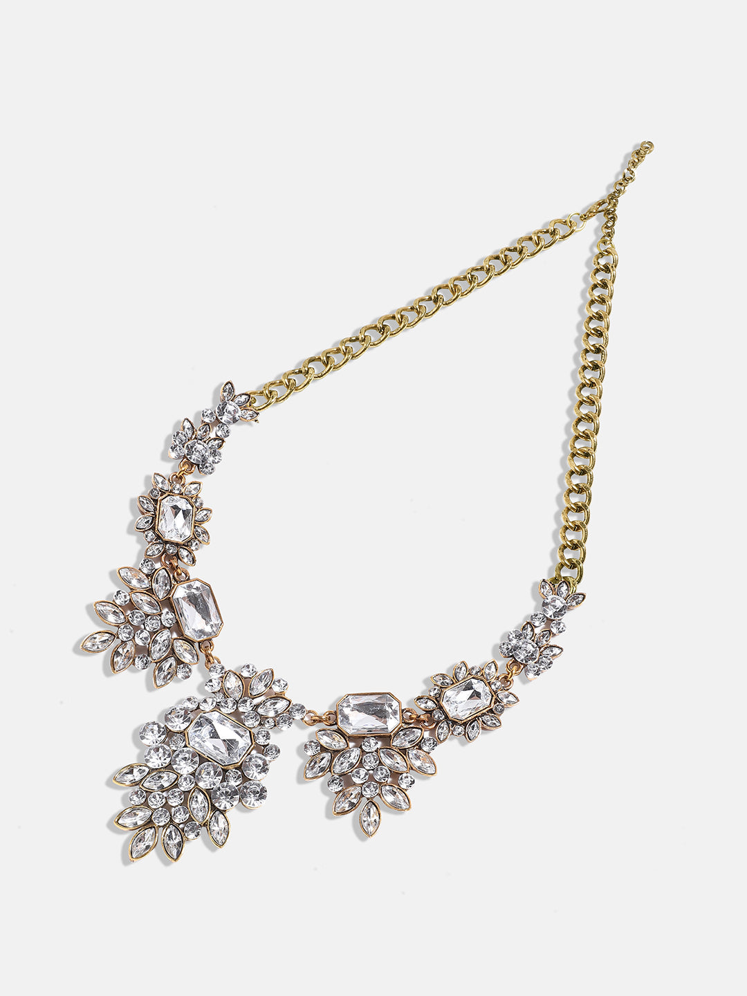 Gold Plated Stone Studded Choker Necklace