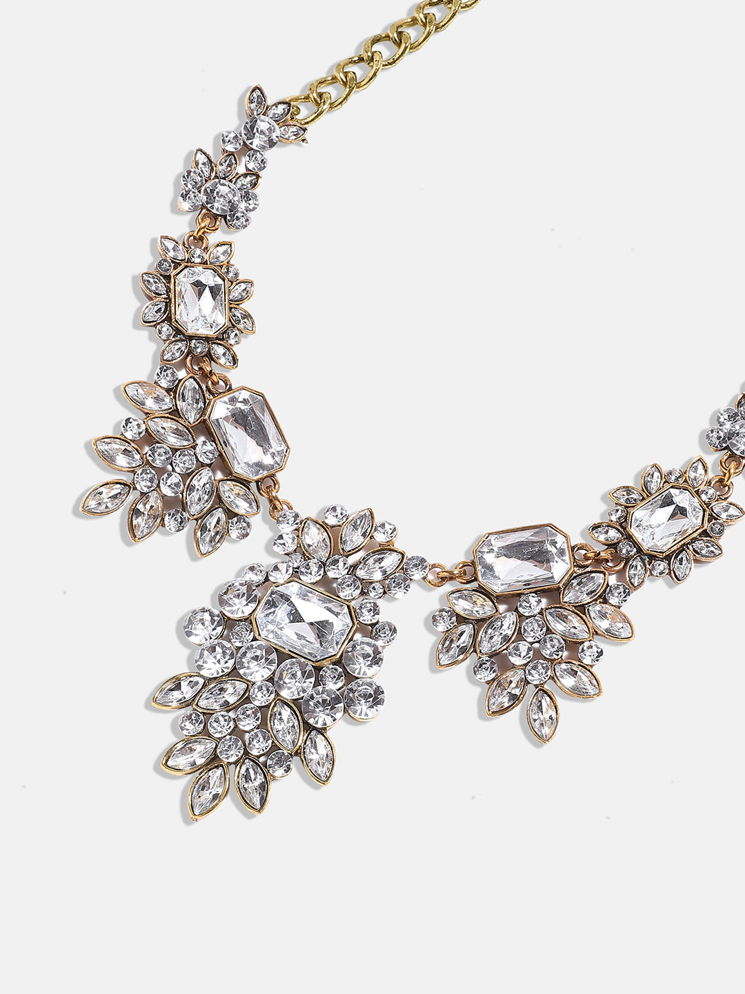 Gold Plated Stone Studded Choker Necklace