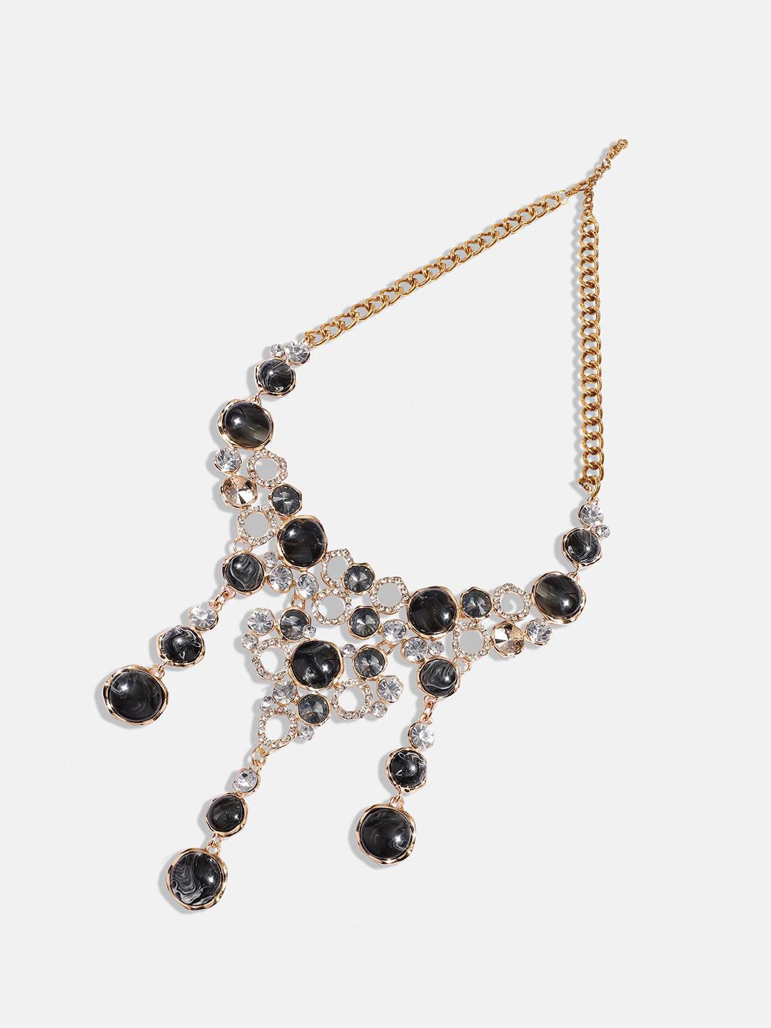 Gold Plated Stone Studded Necklace