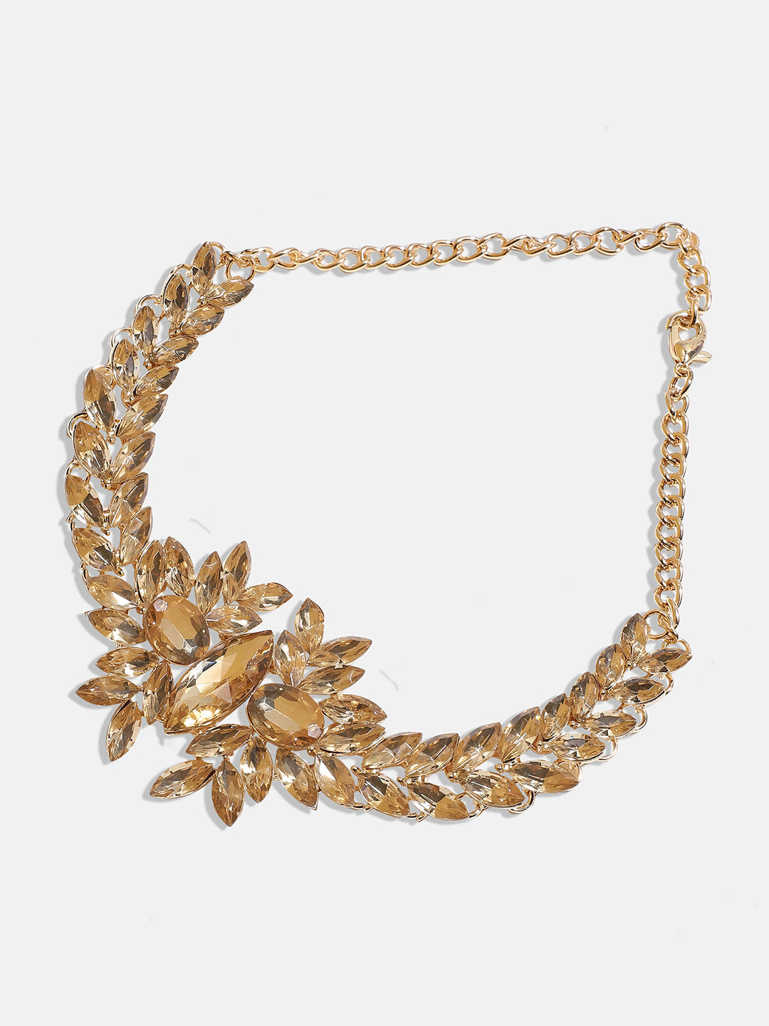 Gold-Plated Stone-Studded Choker Necklace