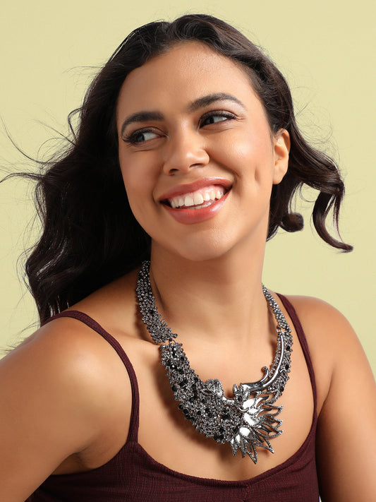 Crystal-Studded Necklace