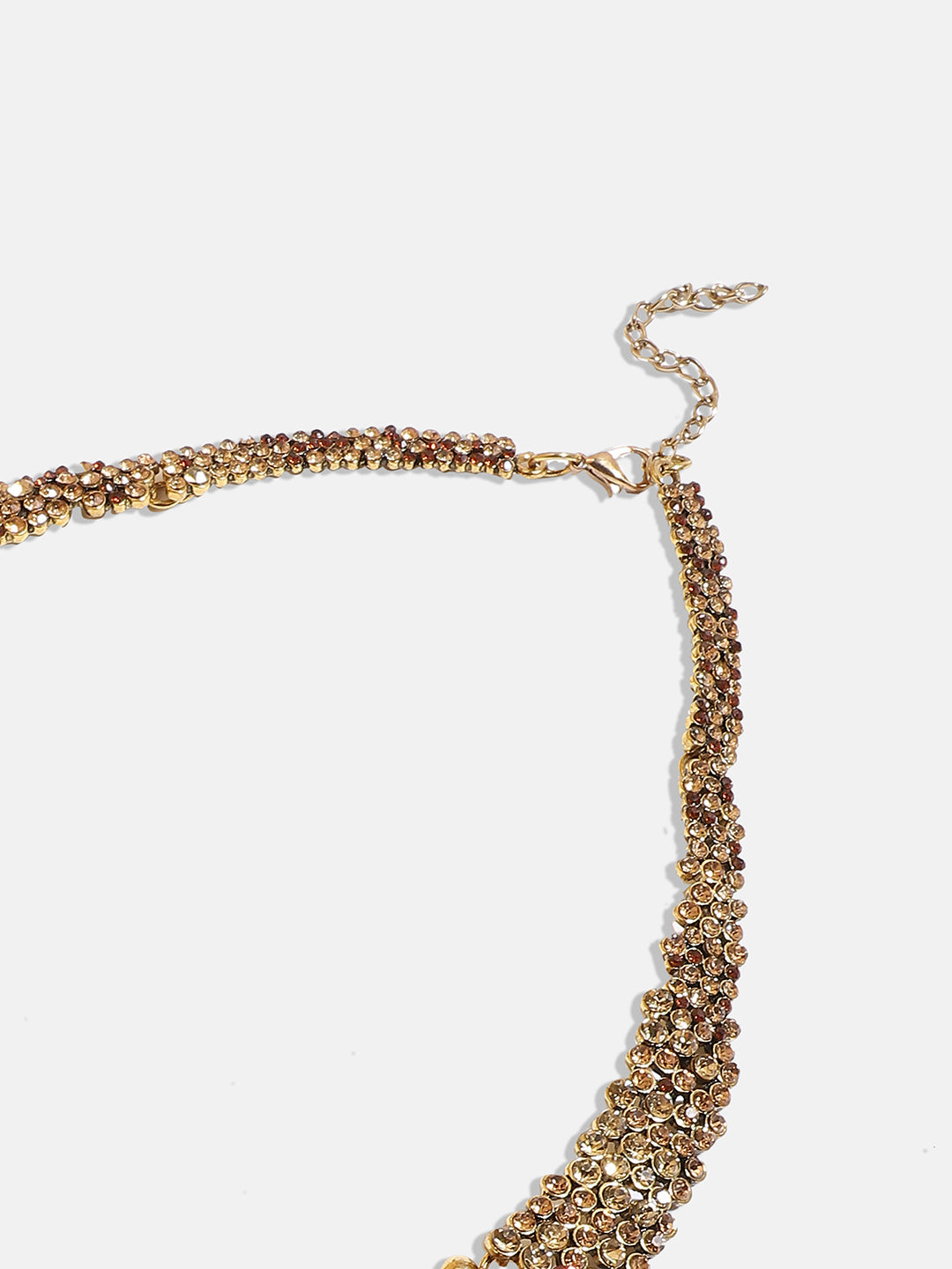 Gold-Plated Stone-Studded Necklace
