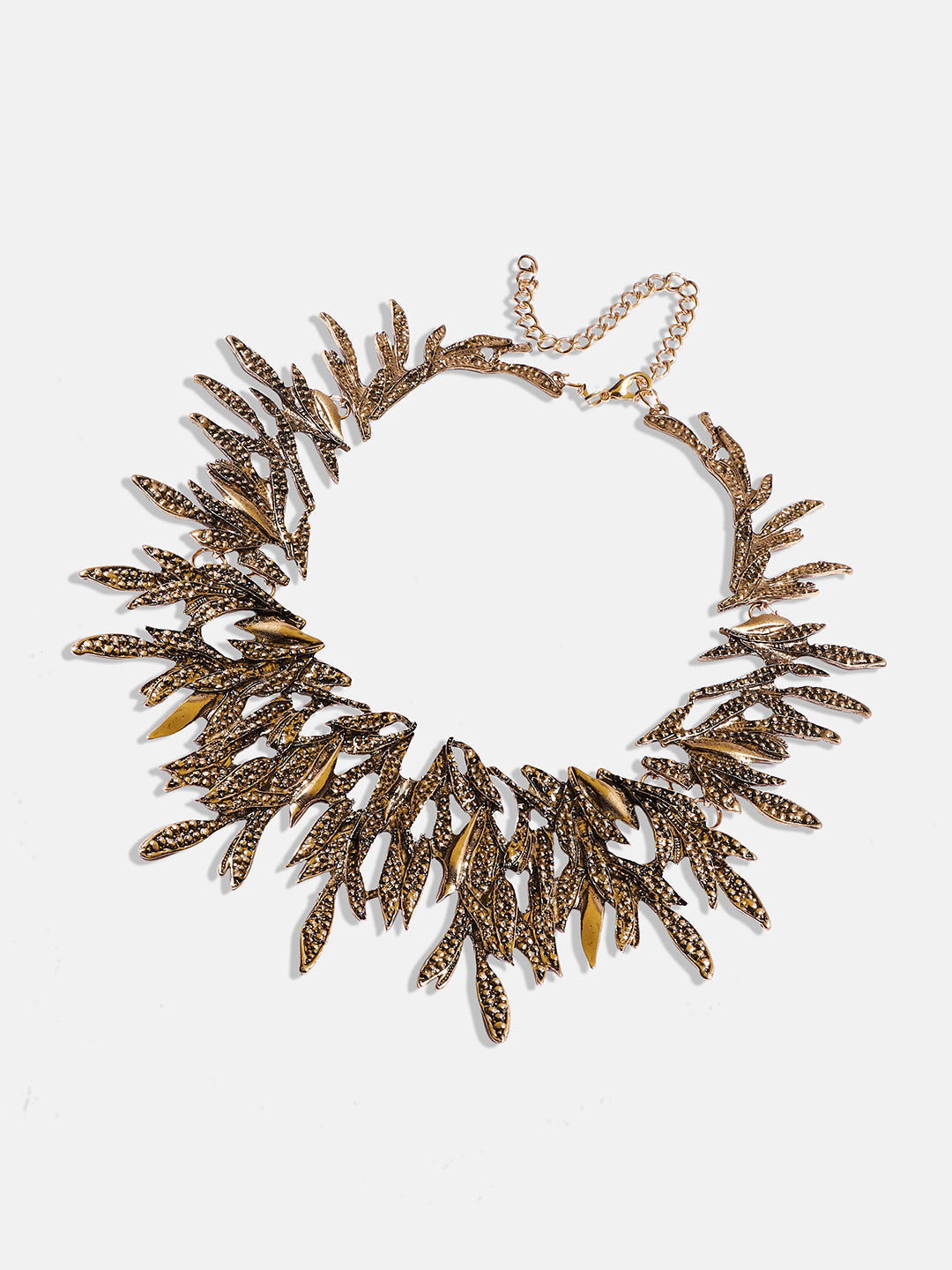 Gold-Plated Stone-Studded Necklace