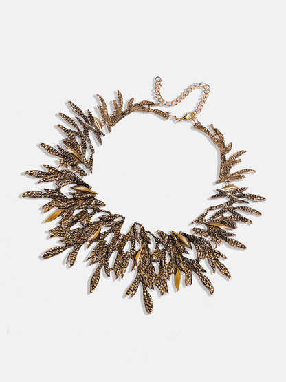 Gold-Plated Stone-Studded Necklace