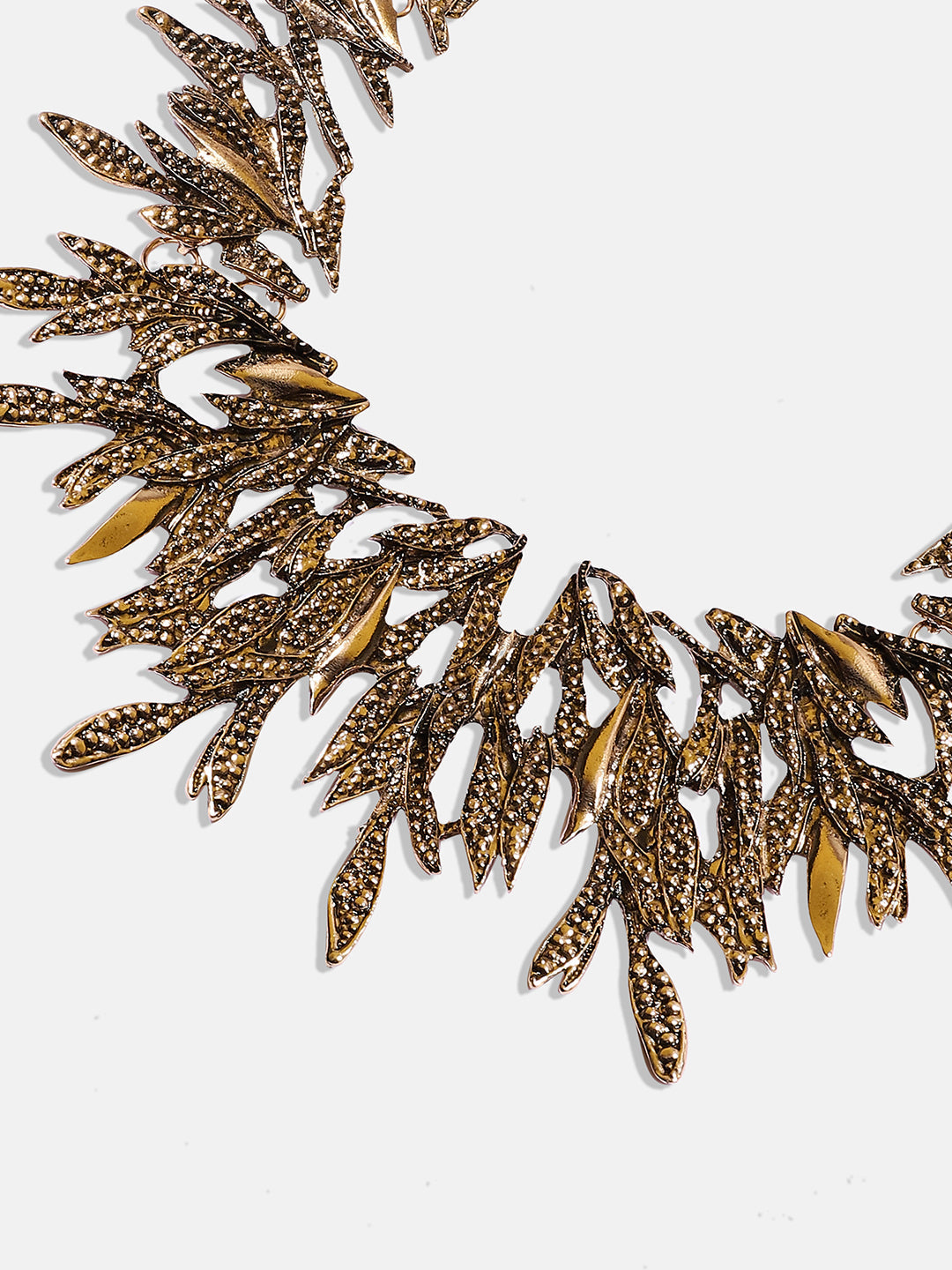 Gold-Plated Stone-Studded Necklace