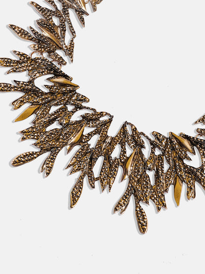 Gold-Plated Stone-Studded Necklace
