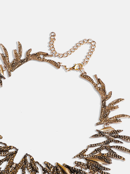 Gold-Plated Stone-Studded Necklace