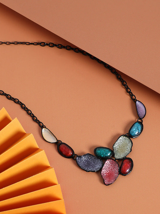 Stone-Studded Statement Necklace