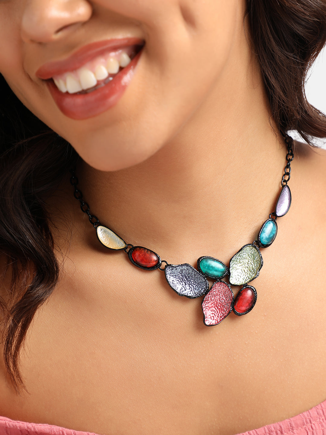 Stone-Studded Statement Necklace