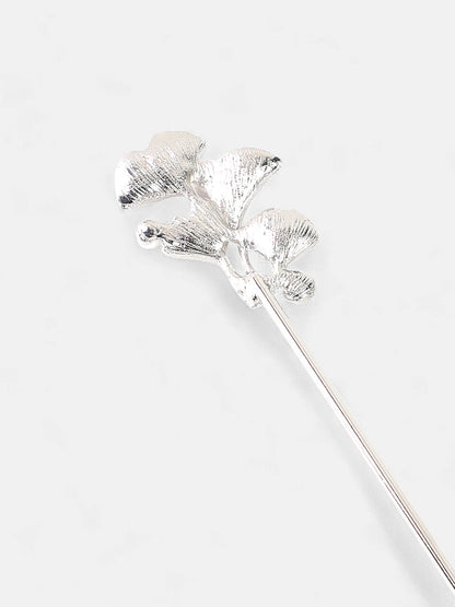 The Foliage Hairpin - Metallic Silver-SOHIPN6137