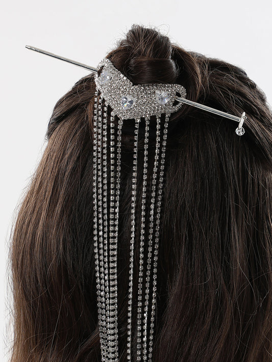 The Dagger Heart Hairpin - Crystal Silver-SOHIPN6138