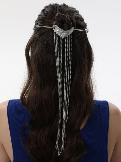 The Dagger Heart Hairpin - Crystal Silver-SOHIPN6138