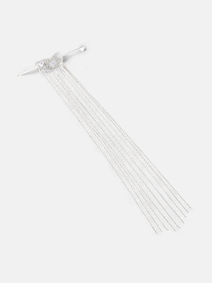 The Dagger Heart Hairpin - Crystal Silver-SOHIPN6138