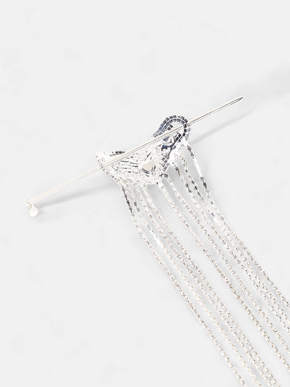 The Dagger Heart Hairpin - Crystal Silver-SOHIPN6138