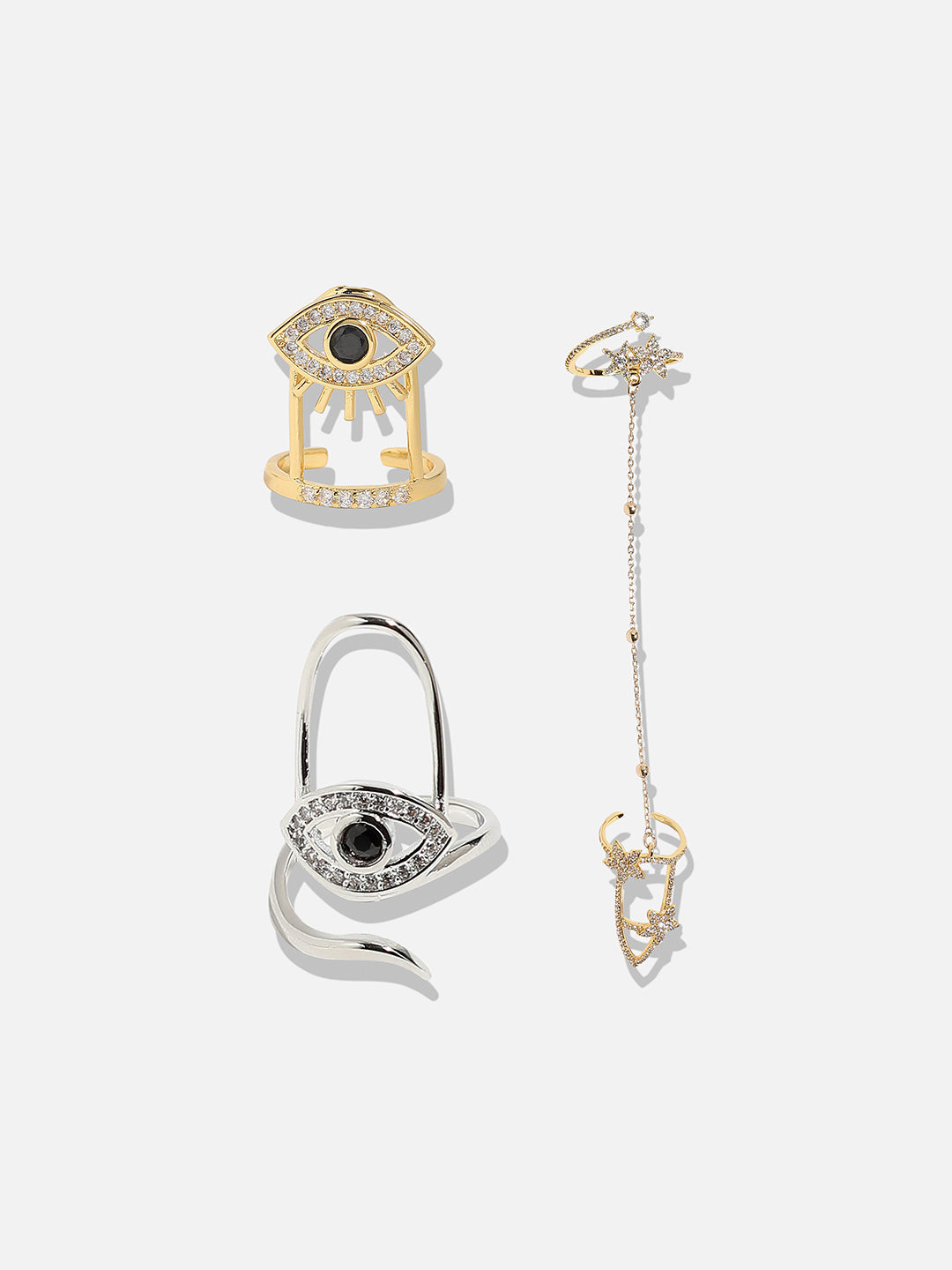 Set Of 4 Gold-Plated Rings