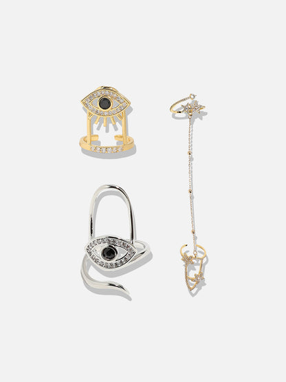 Set Of 4 Gold-Plated Rings