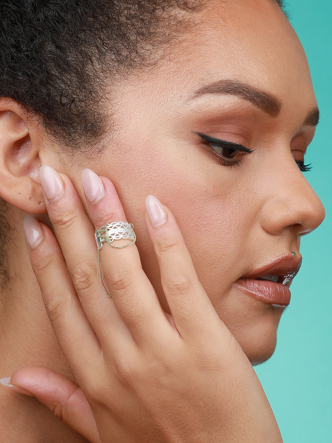 Set Of 4 Gold-Plated Rings