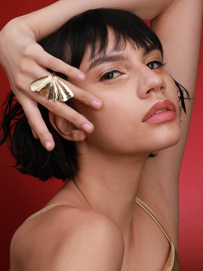 Set Of 3 Gold-Plated Rings