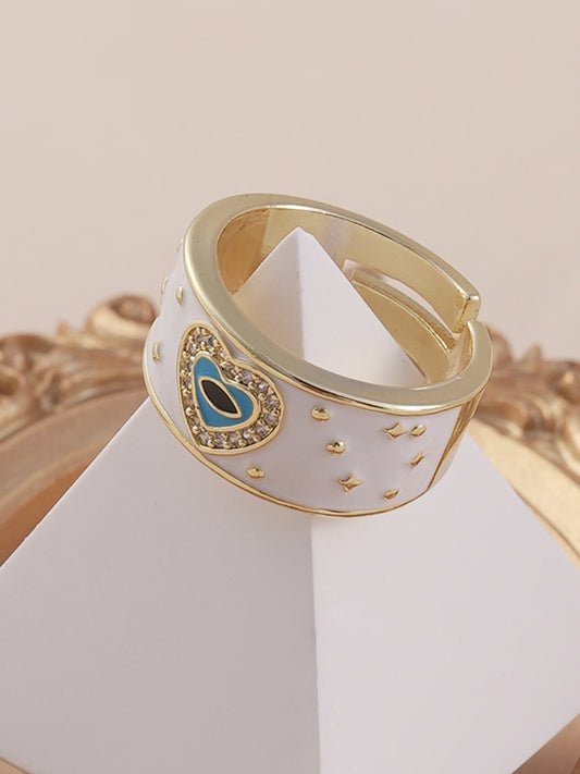 The Evil Heart Finger Ring - Daisy White-SOHIRG6099