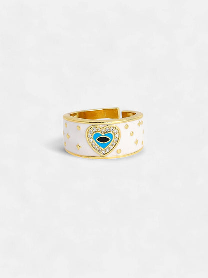The Evil Heart Finger Ring - Daisy White-SOHIRG6099