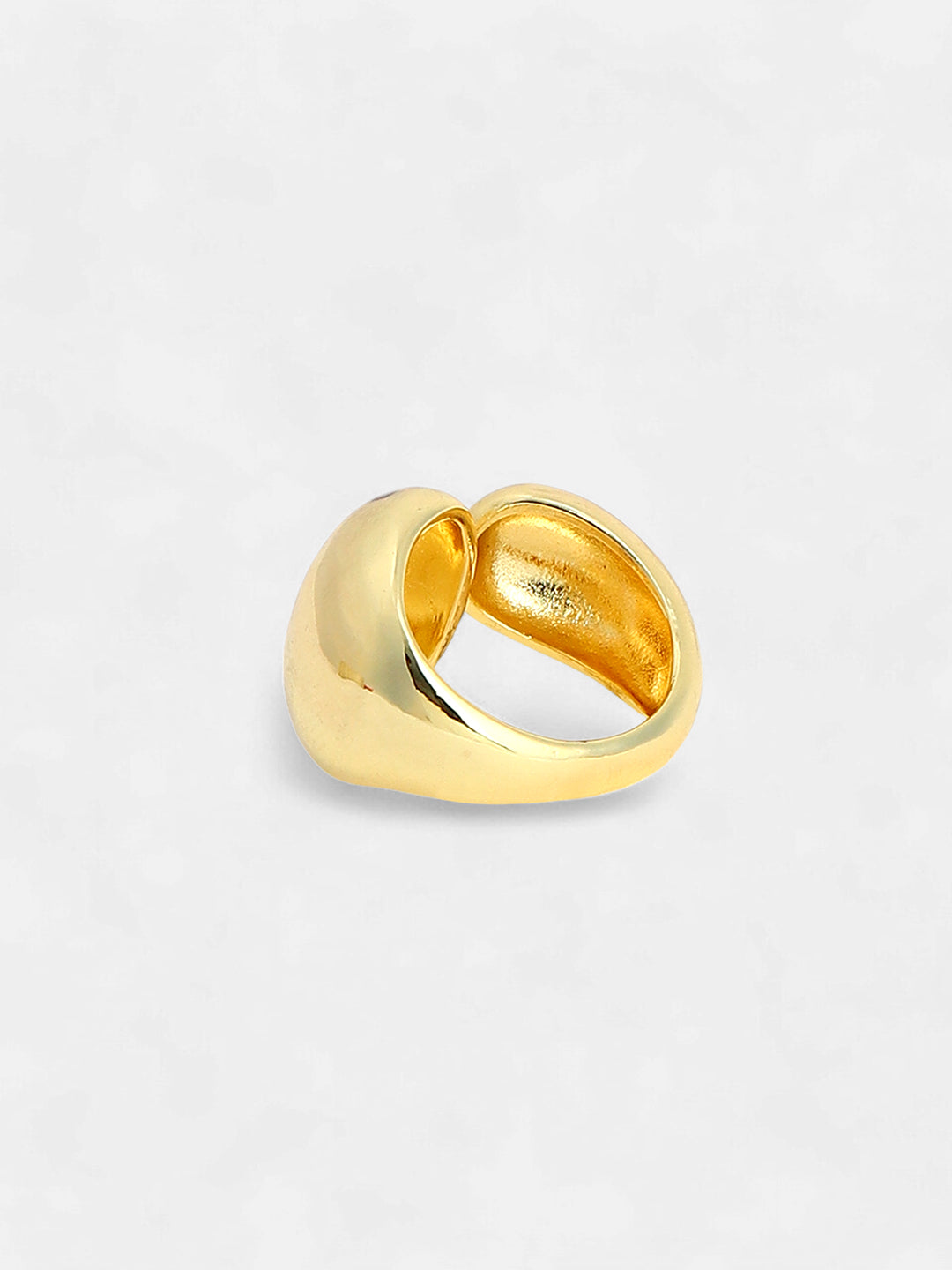 The Semi-Chunky Finger Ring - Champayne Gold-SOHIRG6107