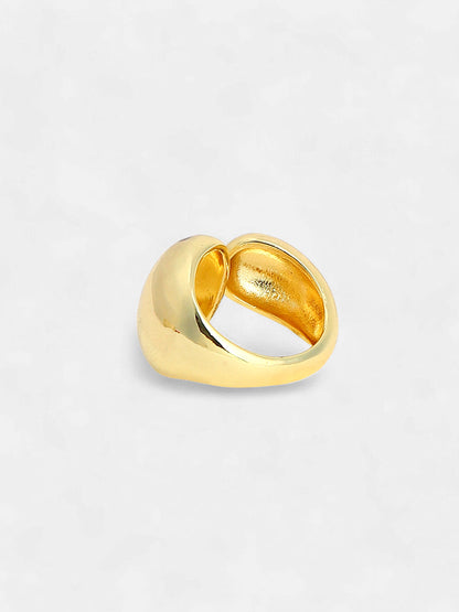 The Semi-Chunky Finger Ring - Champayne Gold-SOHIRG6107