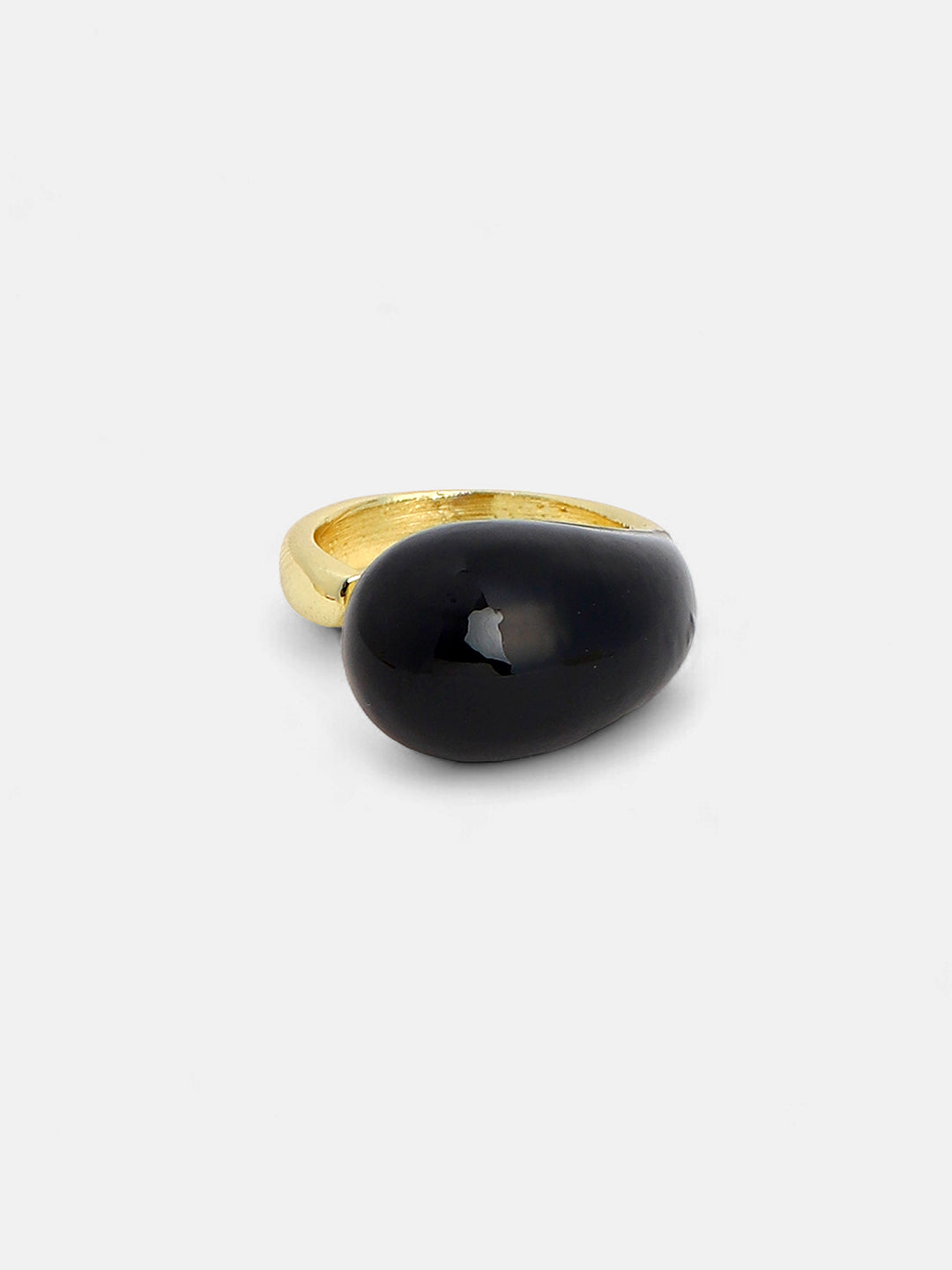 The Teardrop Finger Ring - Onyx Black-SOHIRG6109