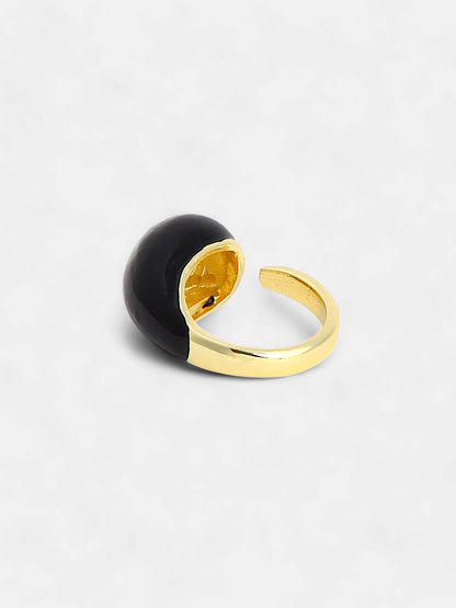 The Teardrop Finger Ring - Onyx Black-SOHIRG6109