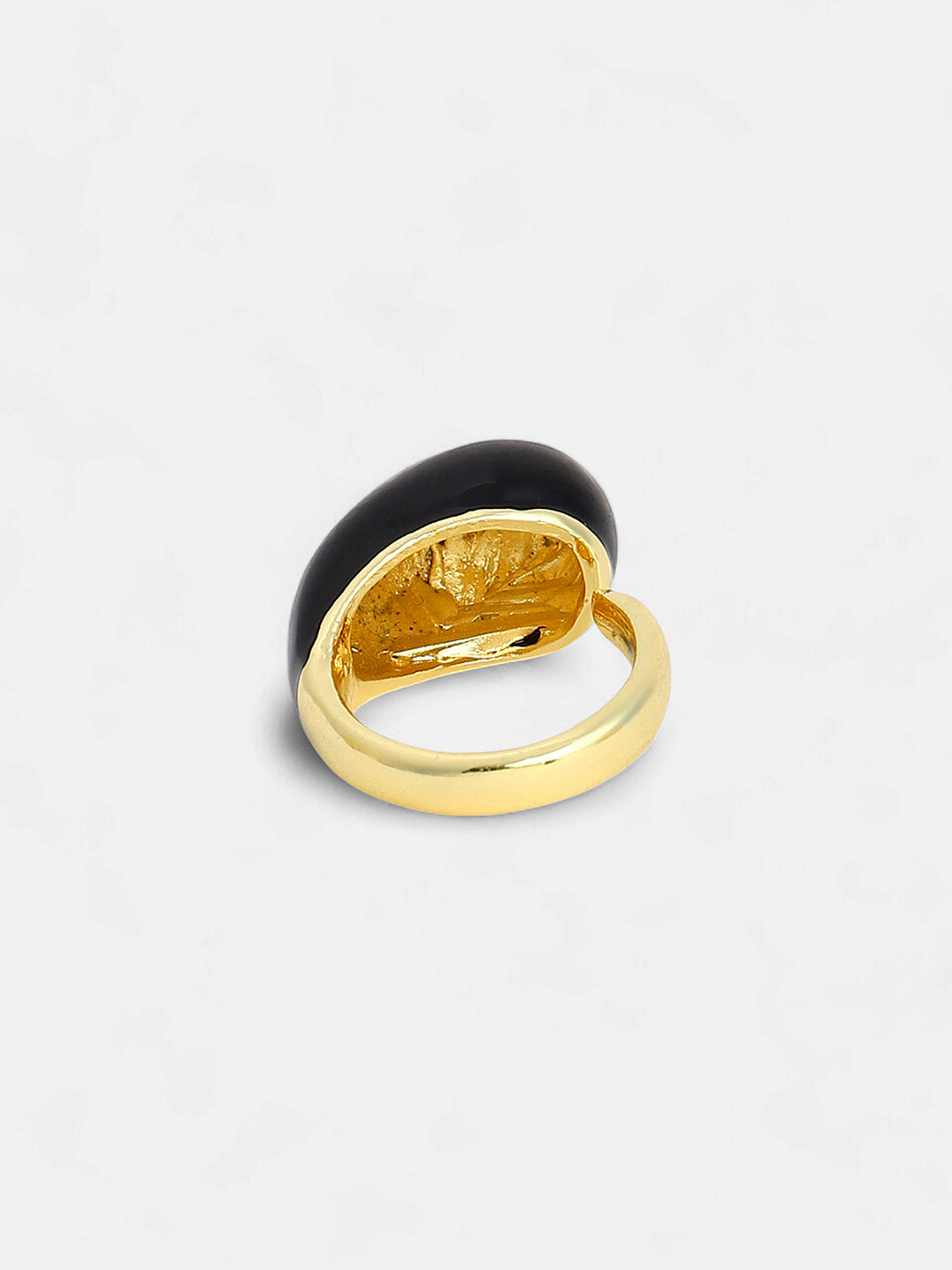 The Teardrop Finger Ring - Onyx Black-SOHIRG6109