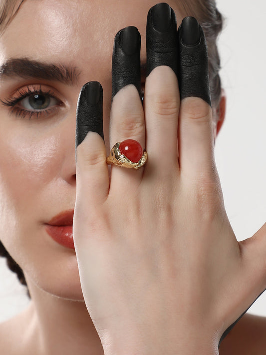 The Cherry Finger Ring - Cherry Red-SOHIRG6110