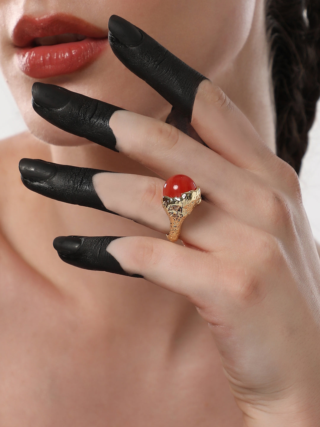 The Cherry Finger Ring - Cherry Red-SOHIRG6110