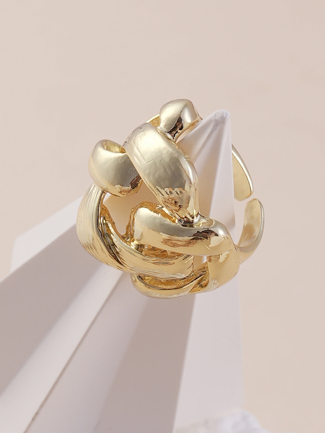 The Medium Link Statement Ring - California Gold-SOHIRG6113