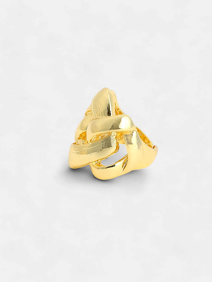 The Medium Link Statement Ring - California Gold-SOHIRG6113