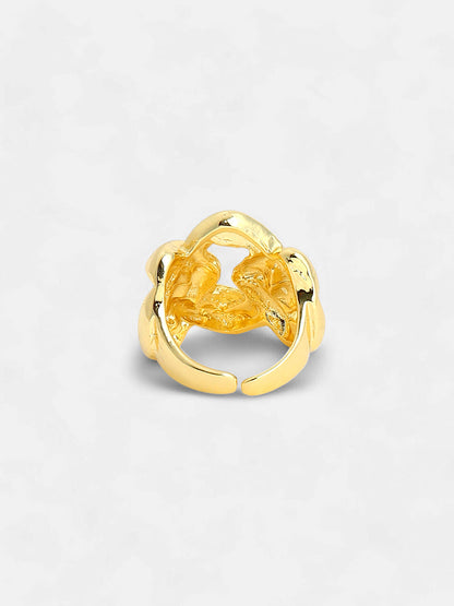 The Medium Link Statement Ring - California Gold-SOHIRG6113