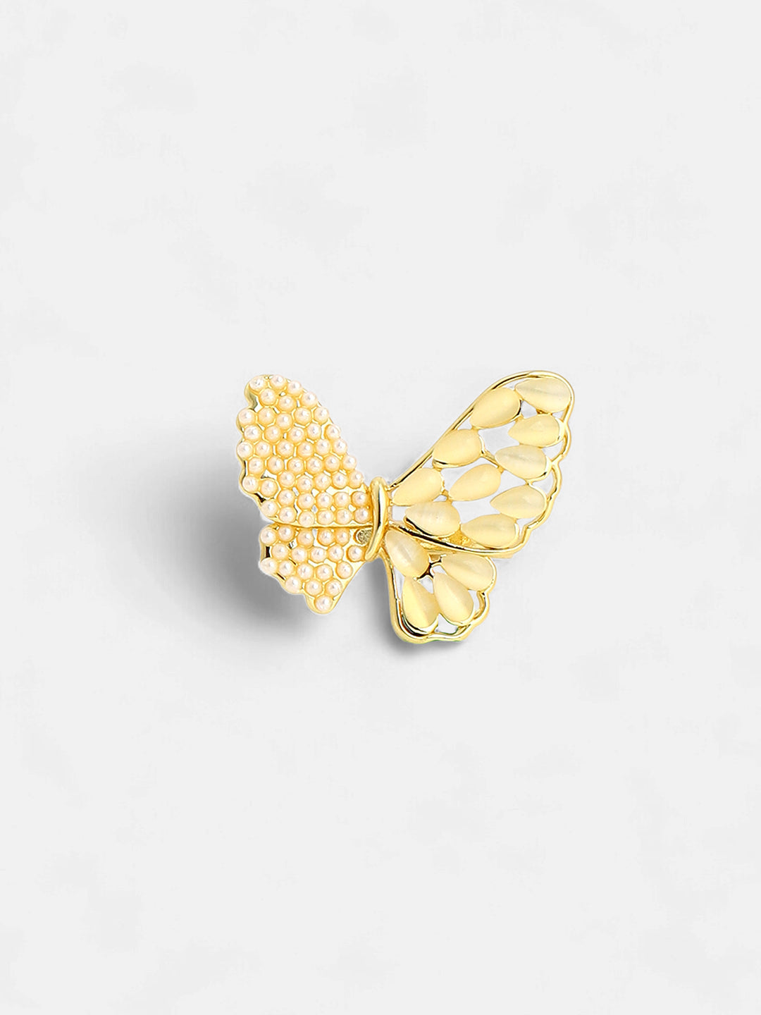 The Butterfly Dreams Statement Ring - Daisy White-SOHIRG6117