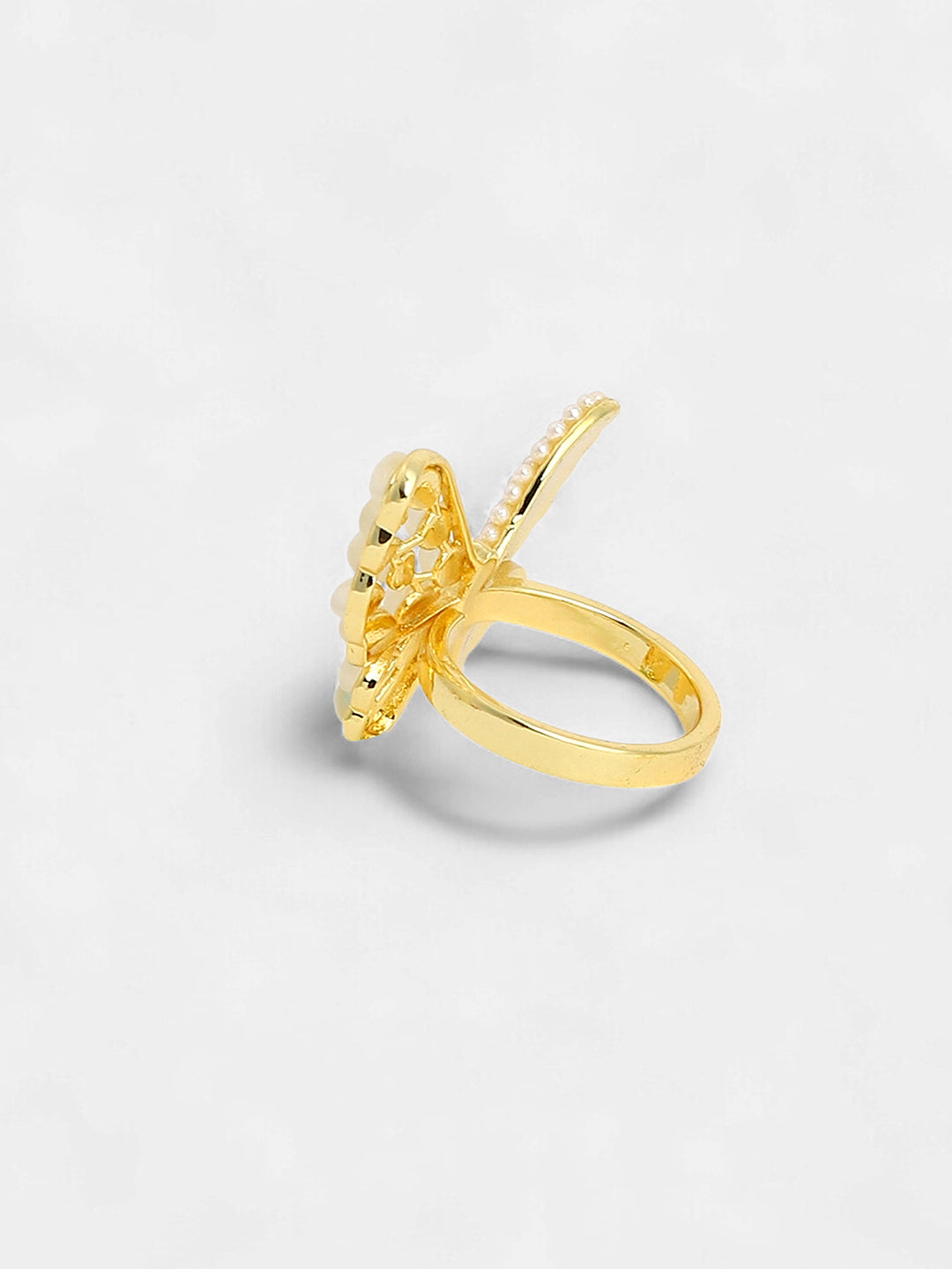 The Butterfly Dreams Statement Ring - Daisy White-SOHIRG6117