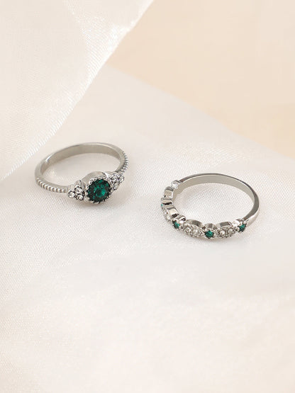 The Eléa Multi-Layer Ring - Emerald Green-SOHIRG6217