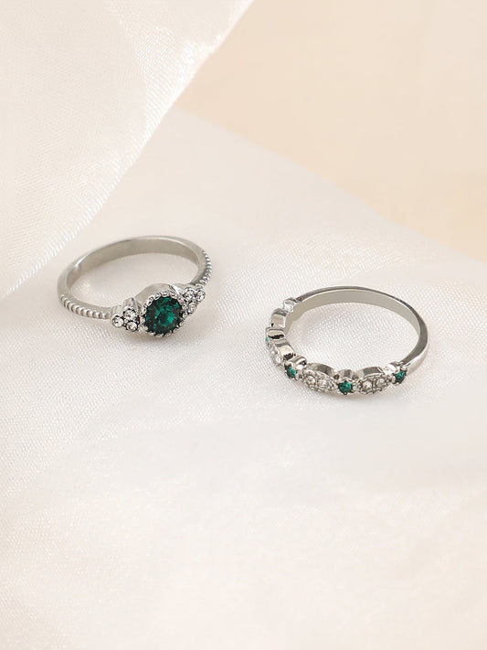 The Eléa Multi-Layer Ring - Emerald Green-SOHIRG6217