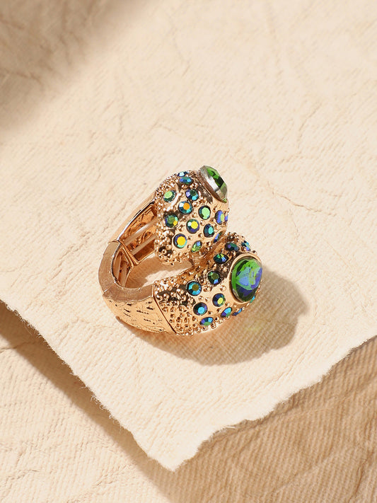 Gold-Plated Stone Studded Reverie Finger Ring