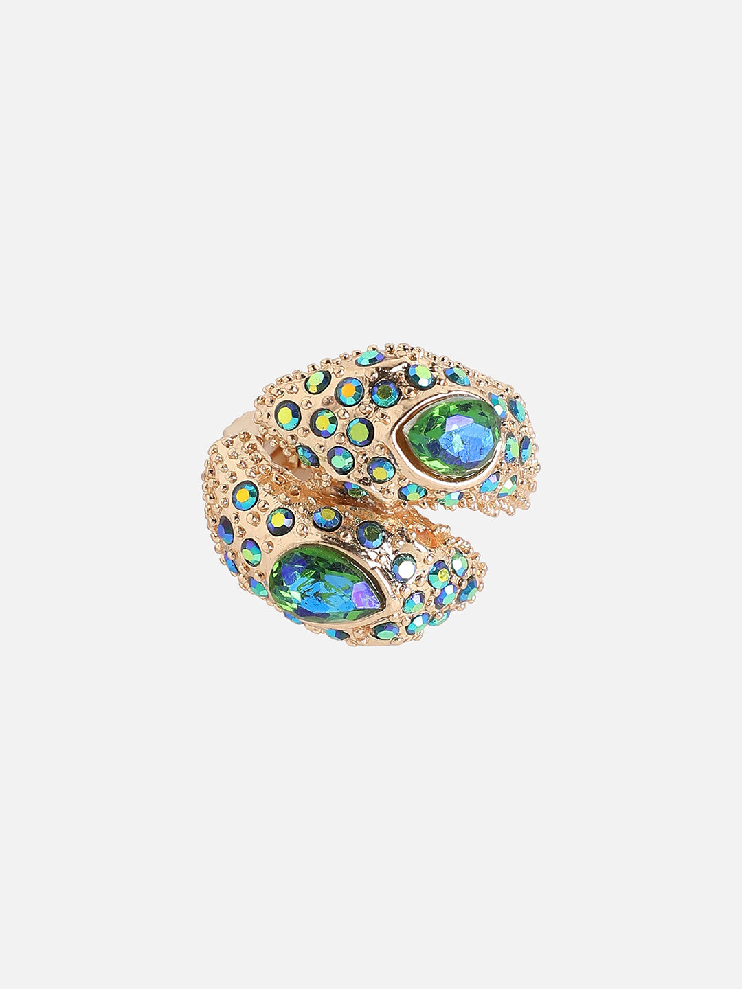 Gold-Plated Stone Studded Reverie Finger Ring