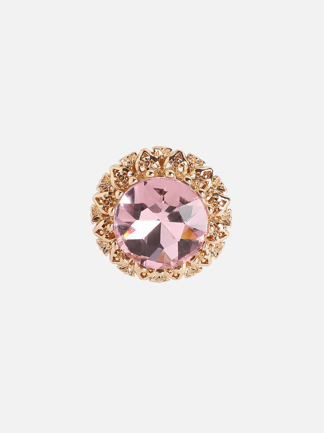 Gold-Plated Stone-Studded Finger Ring