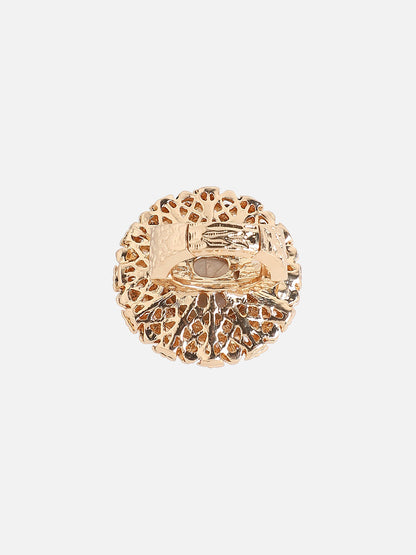 Gold-Plated Stone-Studded Finger Ring