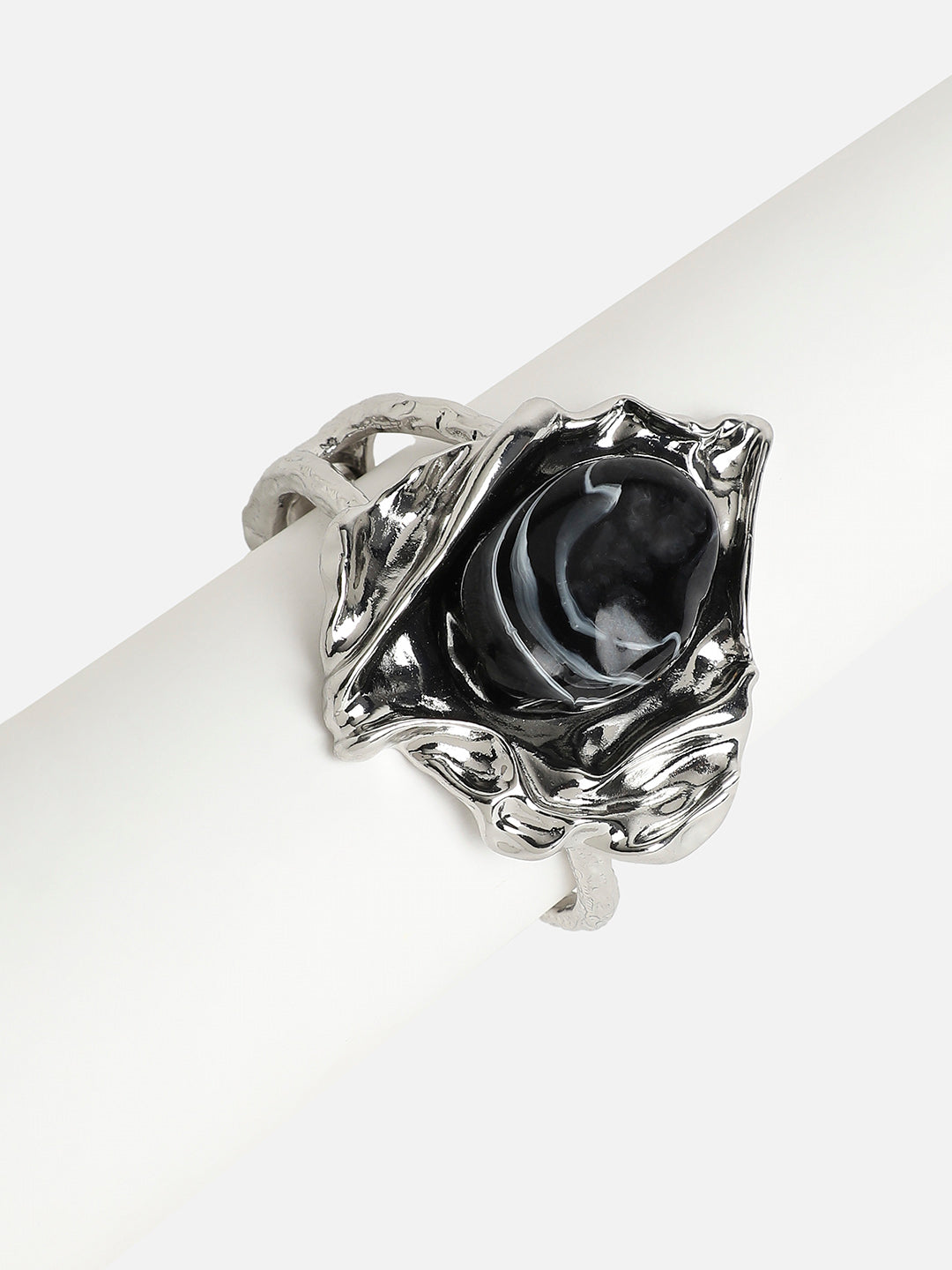 Silver-Plated Kada Bracelet
