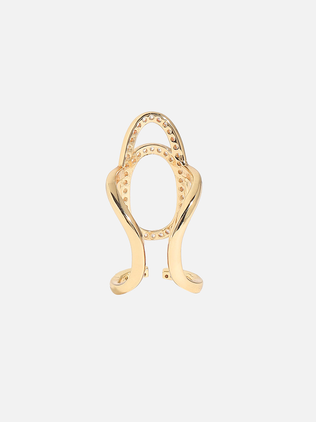 Gold-Plated Stone-Studded Finger Ring